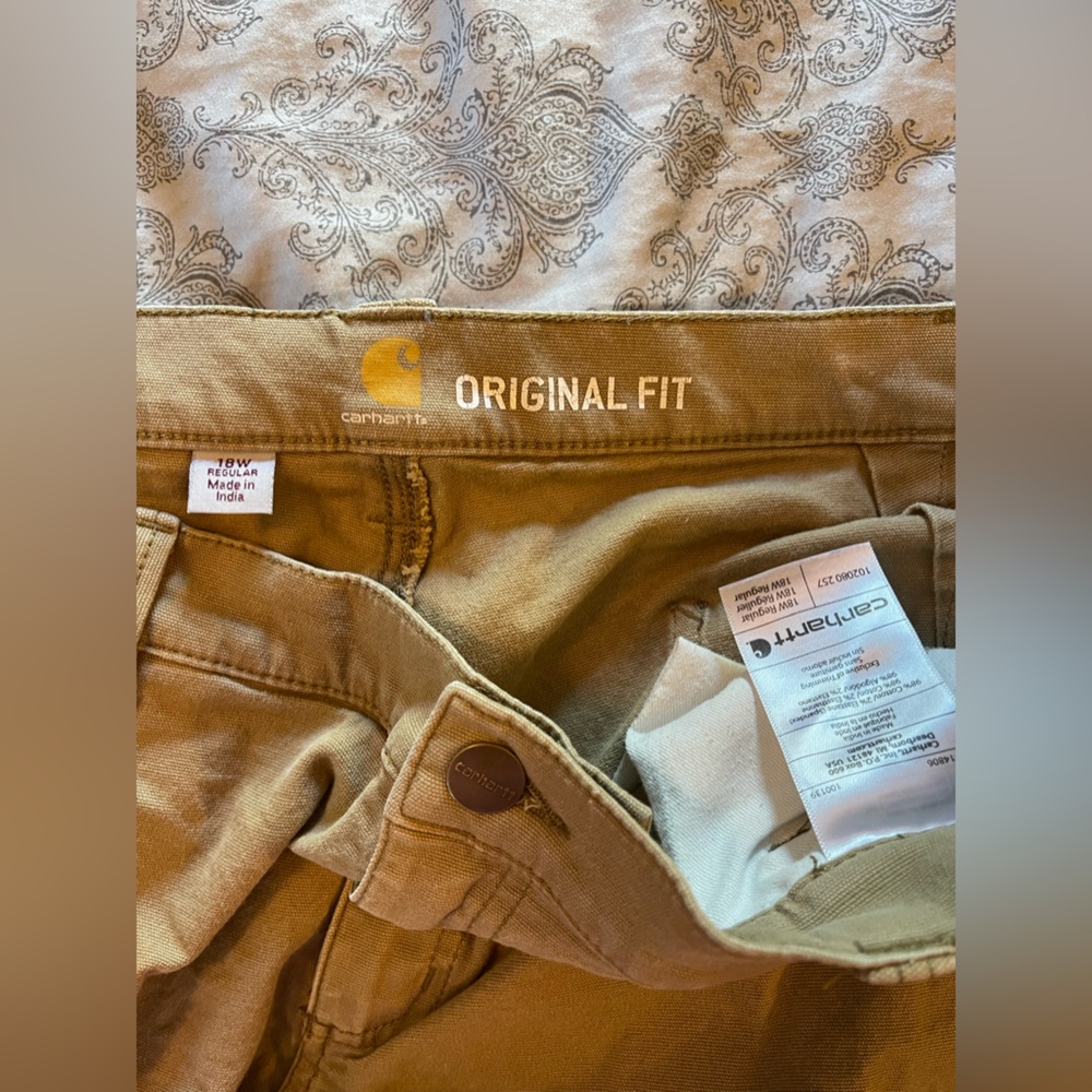 Carhartt womens khaki cargo work pants